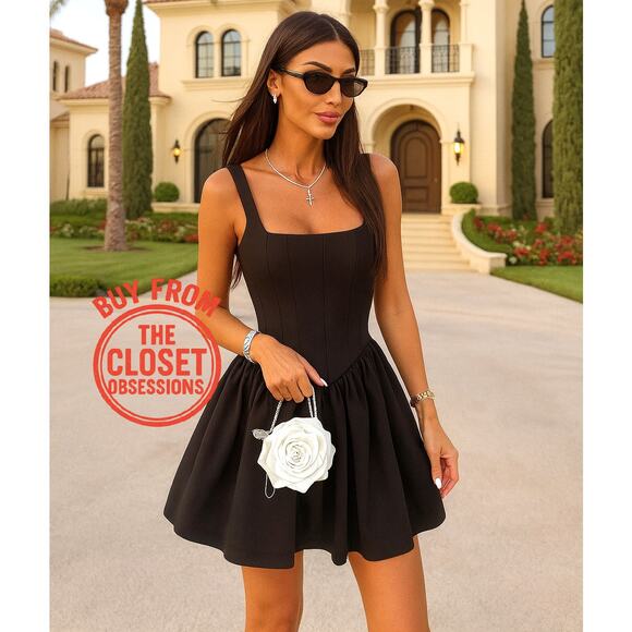 ZARA Blogger Fave A-Line Mini Dress 🖤 NWT | Size M - Picture 5 of 16